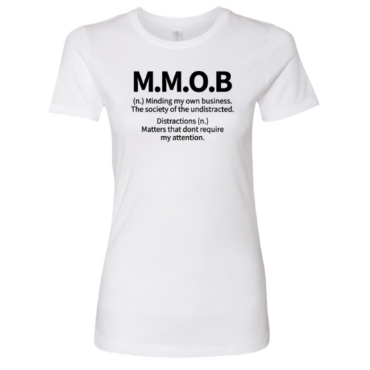 MMOB T-Shirt - Ladies Tee (White)